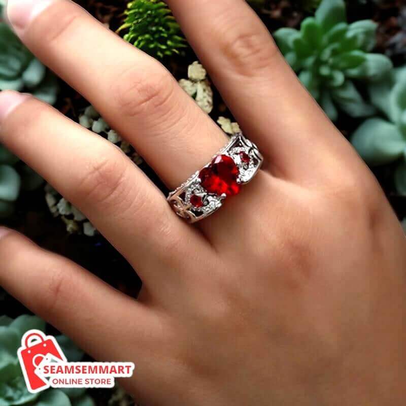 Heart Ruby Ring