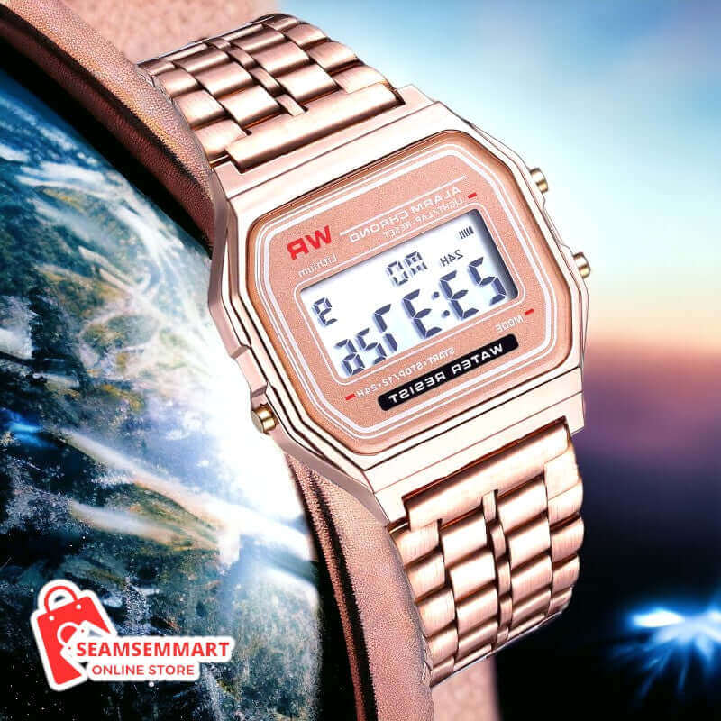 Steel Band Electronic Watch