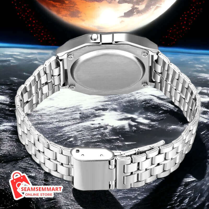 Steel Band Electronic Watch