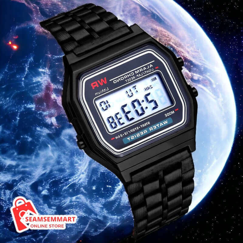 Steel Band Electronic Watch