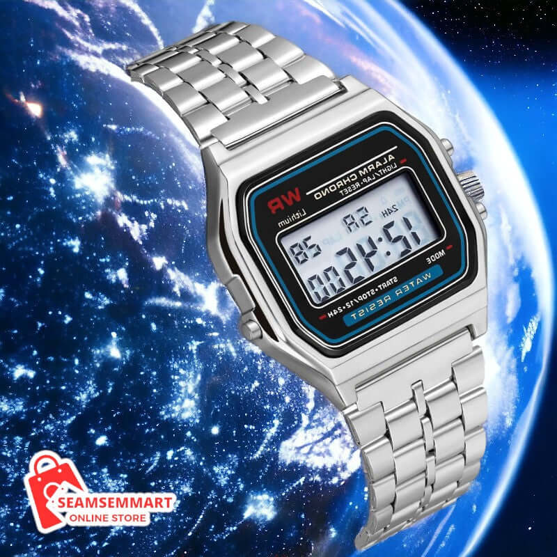 Steel Band Electronic Watch