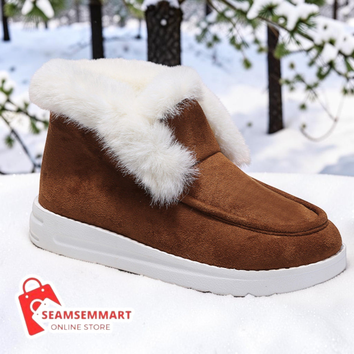Women's Winter Snow Boots – Plush Fur Warm Ankle Boots