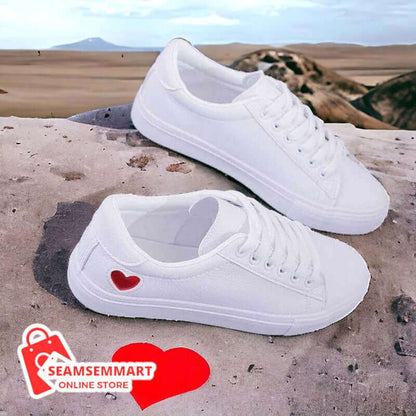 White Casual Sneakers for Ladies