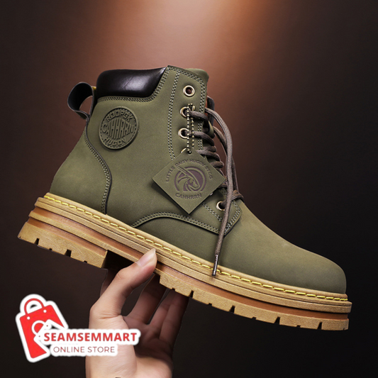 Men's Fleece Work Boots – Durable Seven-Eye Winter Boots