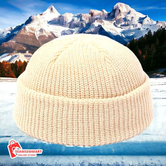 Retro Winter Knit Skullcap Hat for Women and Men