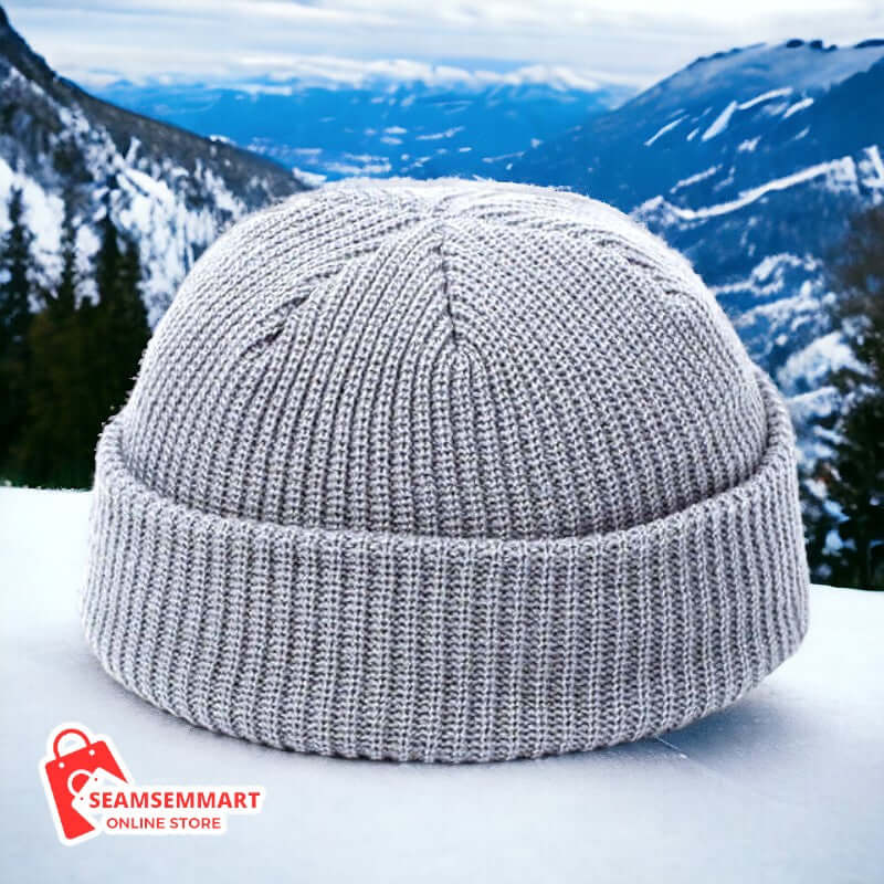 Retro Winter Knit Skullcap Hat for Women and Men