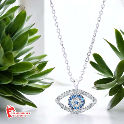 S925 Sterling Silver Demon Eye Pendant Necklace