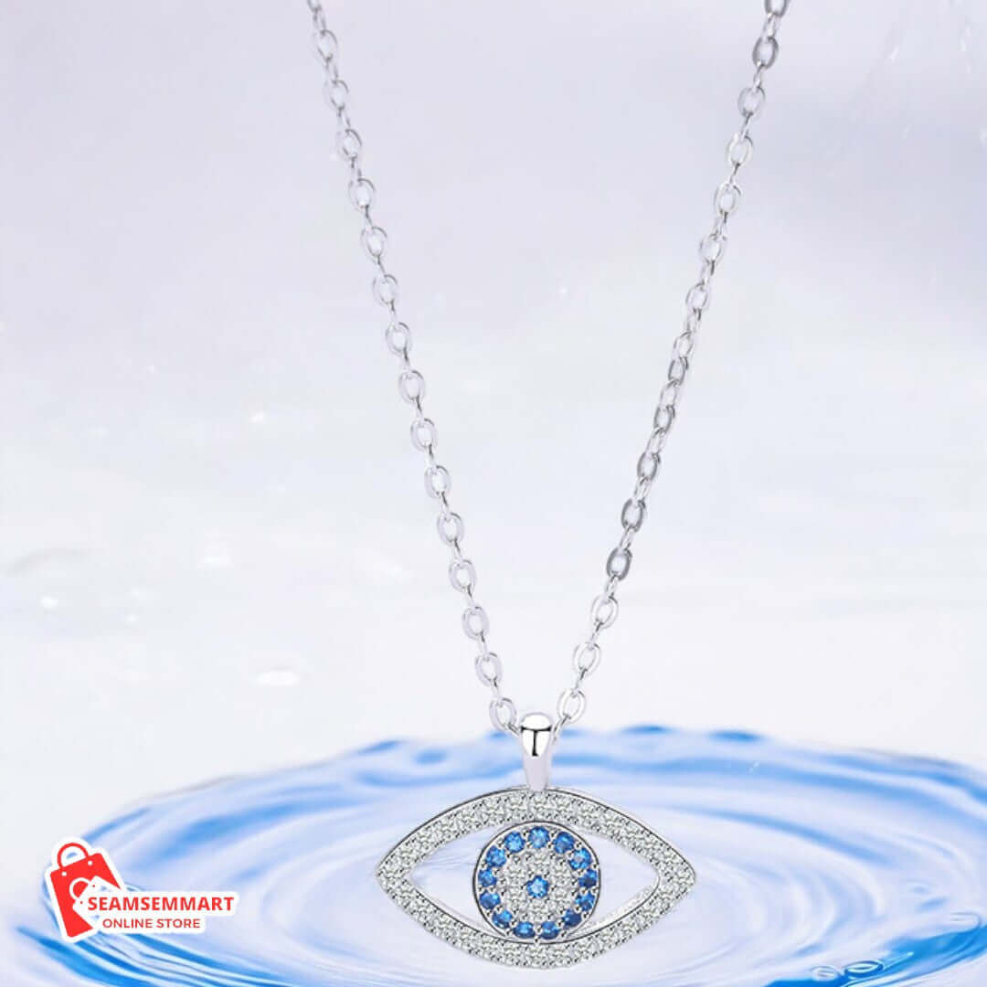 S925 Sterling Silver Demon Eye Pendant Necklace