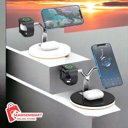 15W Magnetic Wireless Charger Stand with 3-in-1 Design
