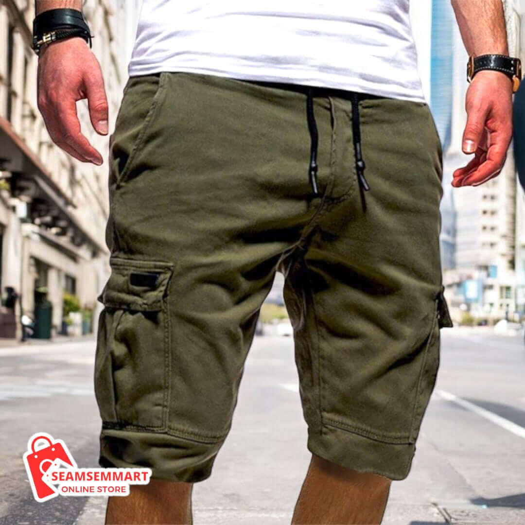 Men's Casual Jogger Cargo Shorts 