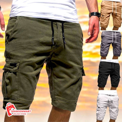 Men's Casual Jogger Cargo Shorts 