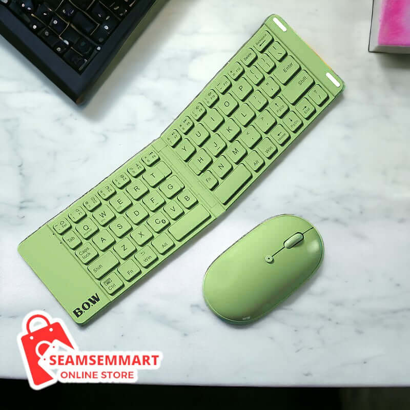 Wireless Foldable Bluetooth Keyboard and Mouse Set