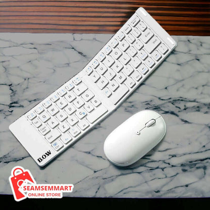 Wireless Foldable Bluetooth Keyboard and Mouse Set