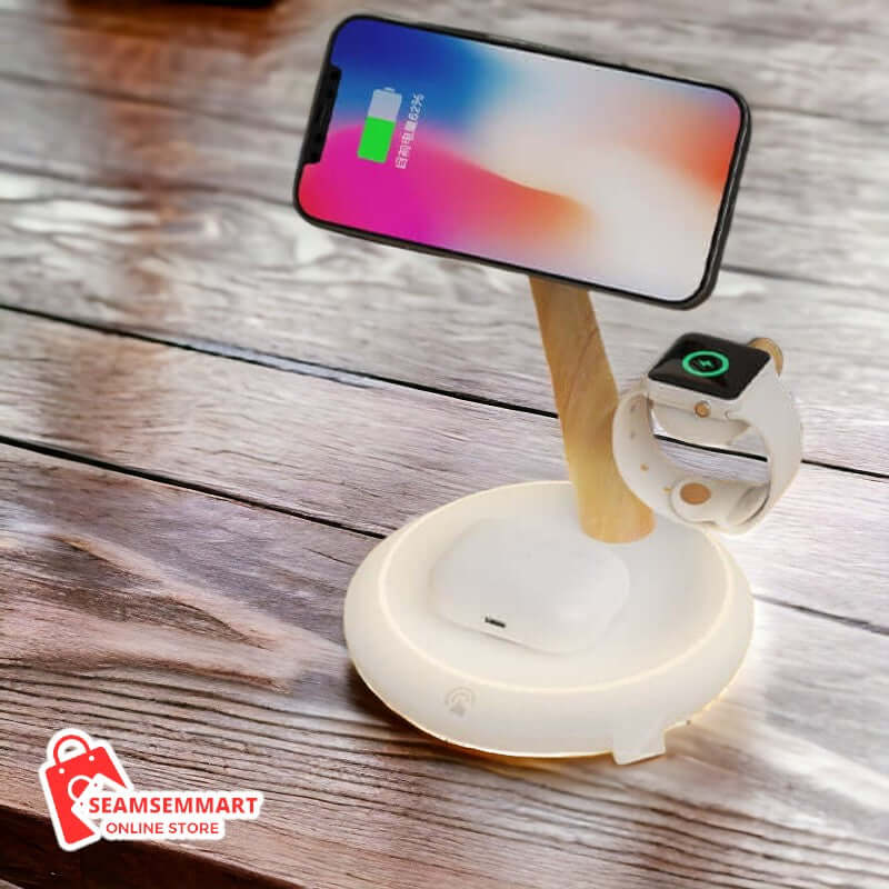 Magnetic Wireless Charger 4 In 1 Stand For Phone Wireless Charging Station For Apple Watch