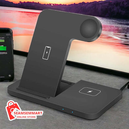 Foldable 3-in-1 Wireless Charger with 15W Fast Charging