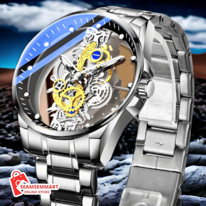 Gold Skeleton Automatic Watch
