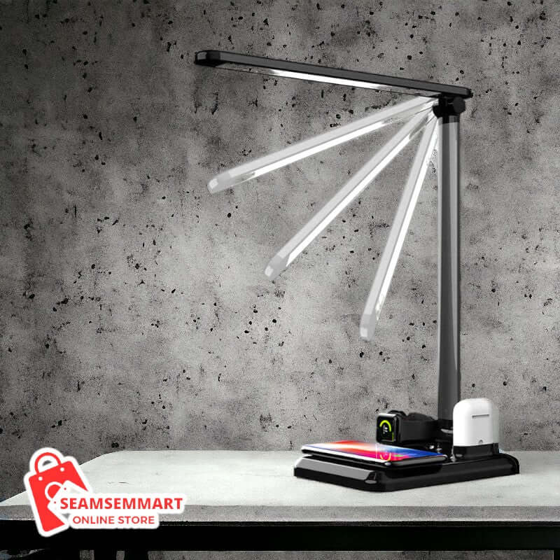 4 in 1 LED Desk Lamp Light Wireless Charger