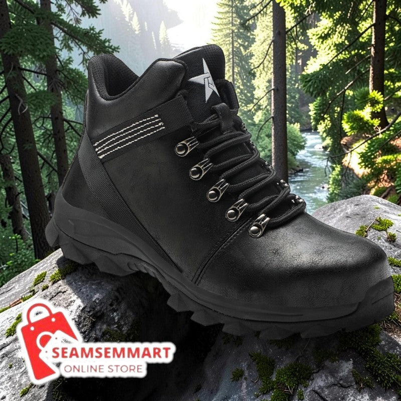 Men's Steel Toe Work Boots – High-Top Puncture Resistant