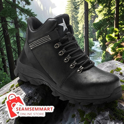Men's Steel Toe Work Boots – High-Top Puncture Resistant