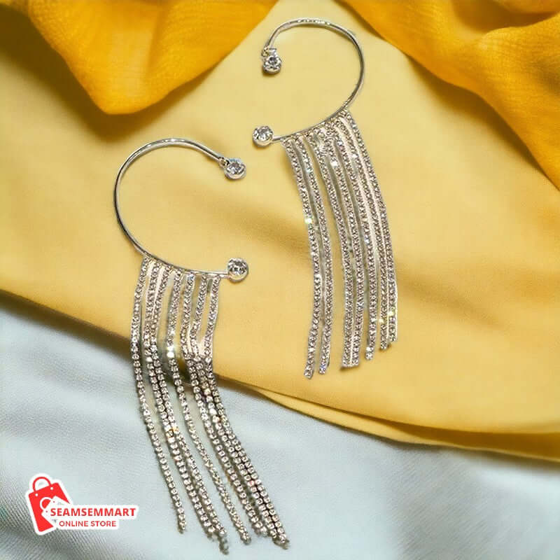 Fashionable And Simple Long Tassel Earrings