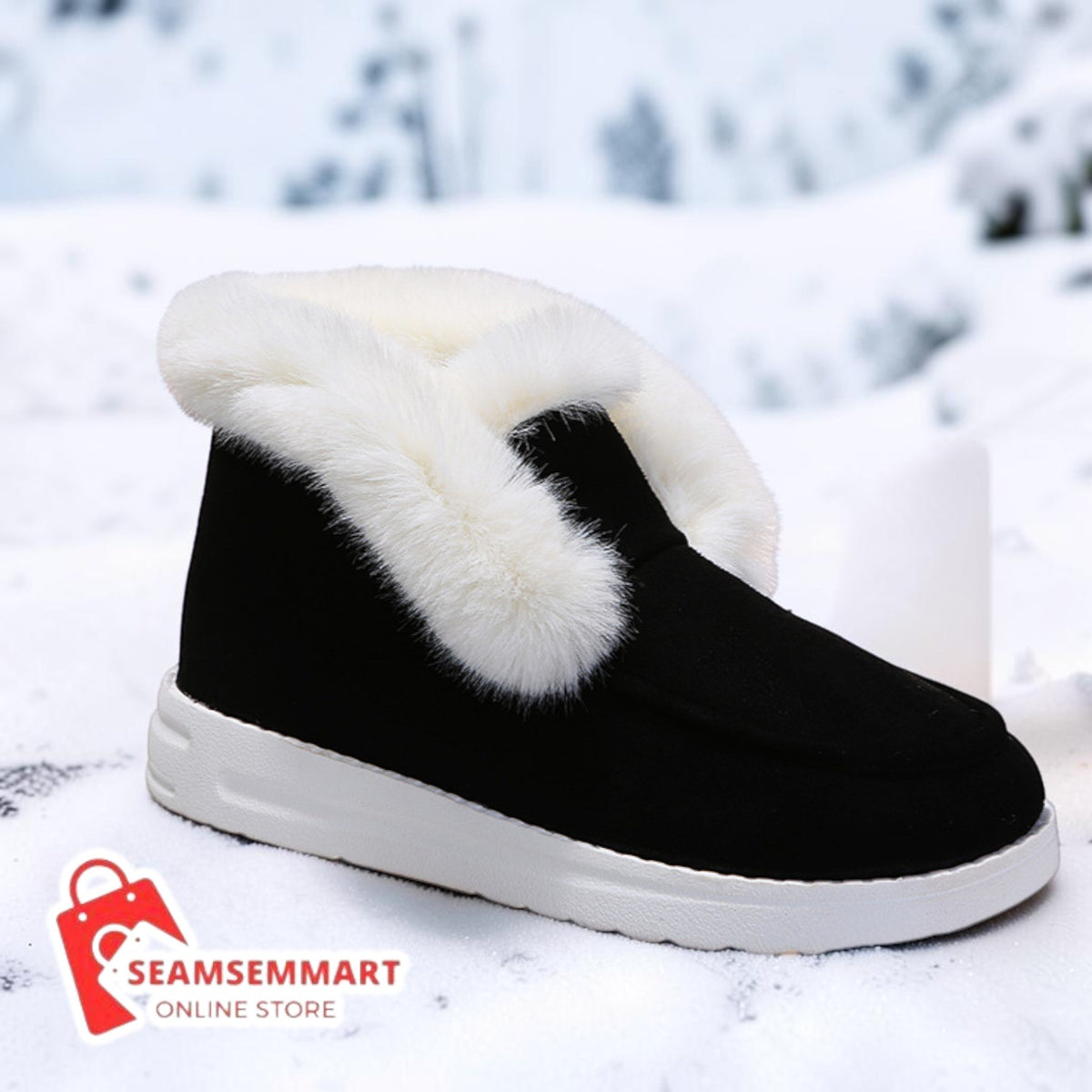 Women's Winter Snow Boots – Plush Fur Warm Ankle Boots