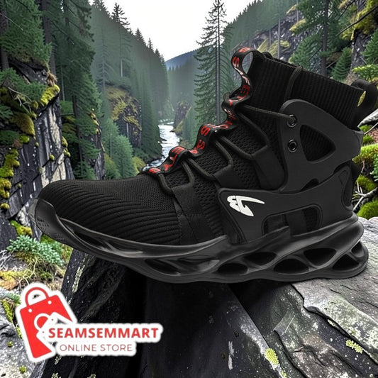 Men's Steel Toe Work Boots – High-Top Puncture Resistant