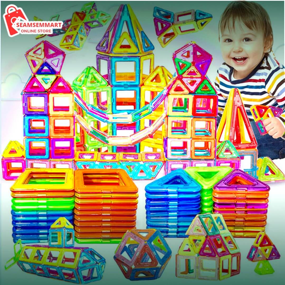 Magnetic Building Blocks DIY Construction Set for Kids