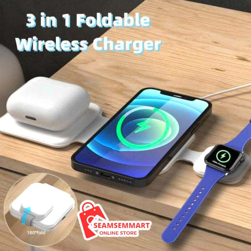 3-in-1 Magnetic Wireless Charger Station