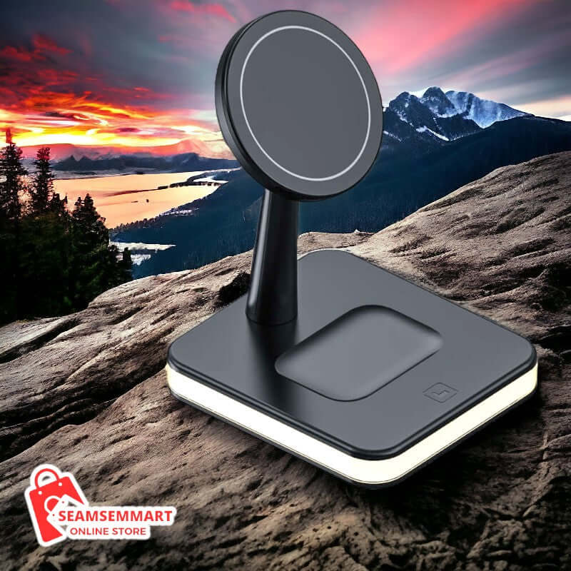 New 3-in-1 Magnetic Wireless Charger with Bracket