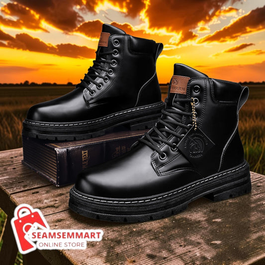 Men's Leather Work Boots – Vintage Plus Size Worker Boots