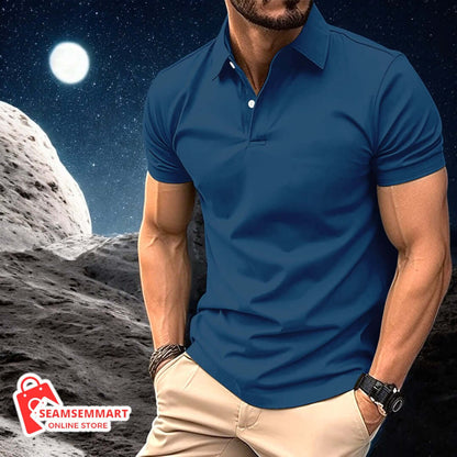 Men's Summer Solid Color Polo Shirt