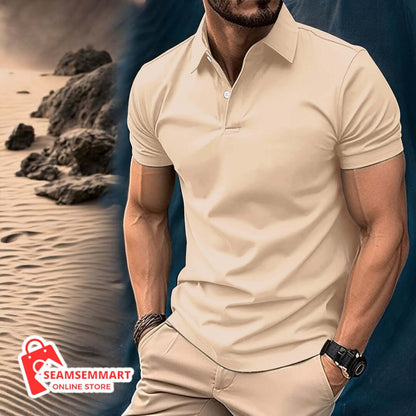 Men's Summer Solid Color Polo Shirt