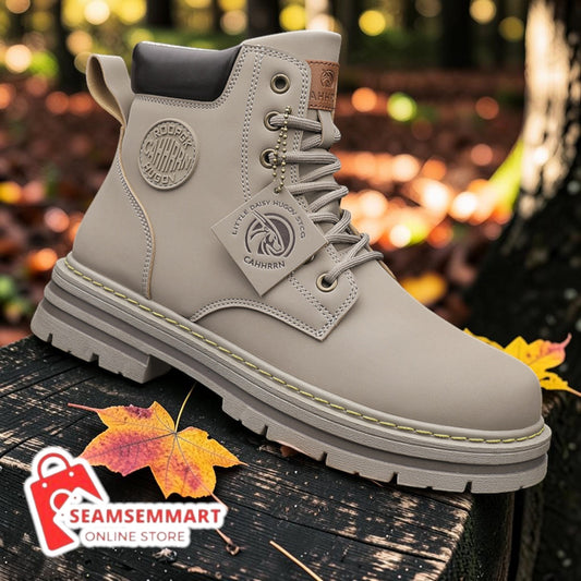 Men's Fleece Work Boots – Durable Seven-Eye Winter Boots