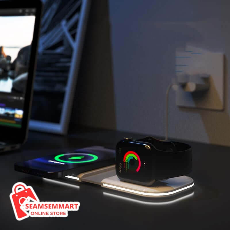 Folding Dual Magnetic Desktop Wireless Charger