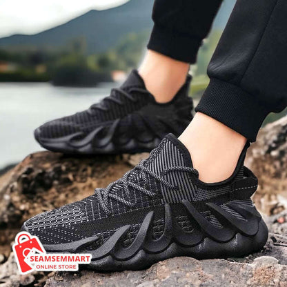 Men's Fashion Sneakers with Wave Sole