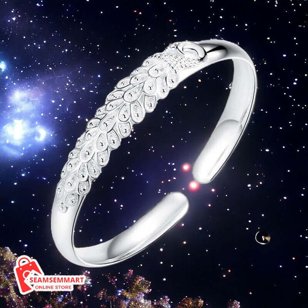 Silver Peacock Bracelet