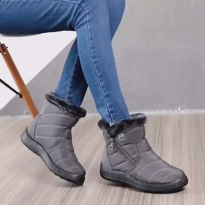 Women's Side Zipper Waterproof Snow Boots