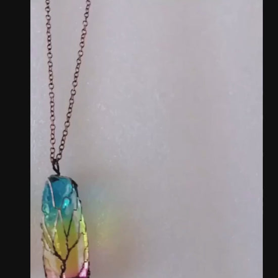 Popular Stone Crystal Tree of Life Pendant