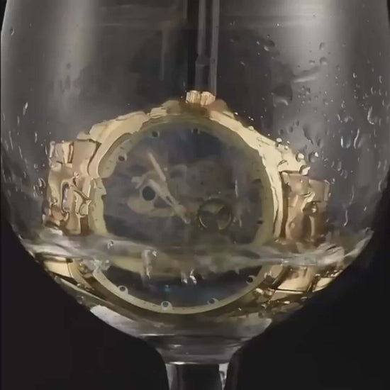 Gold Skeleton Automatic Watch