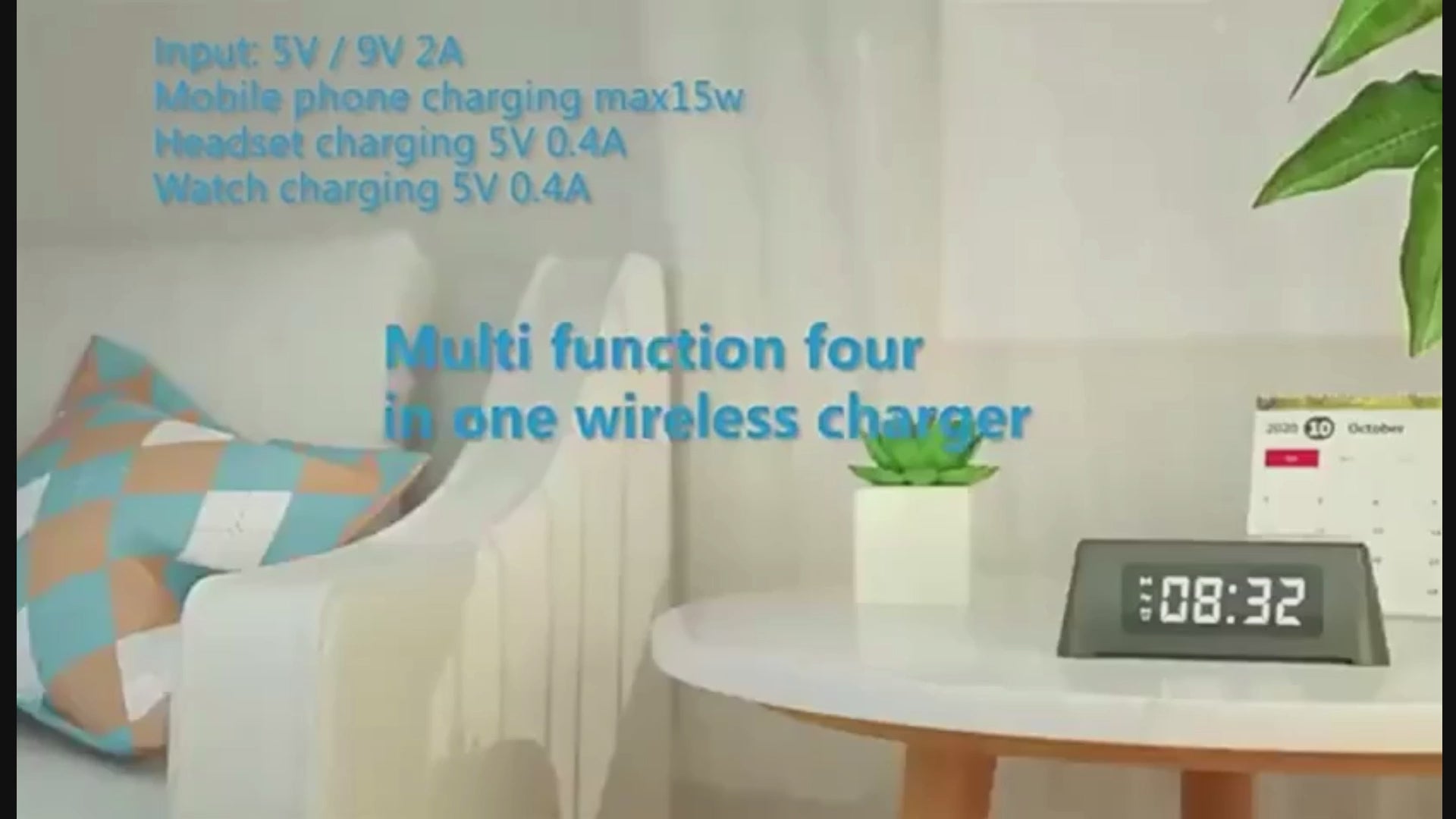 Private Mode Wireless Charger: All-in-One Smart Alarm Clock